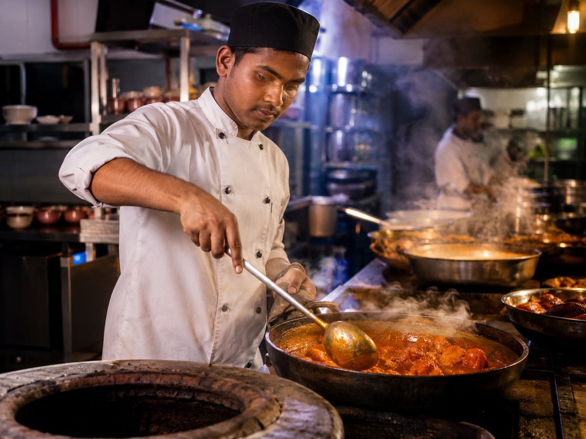 Indian cuisine station